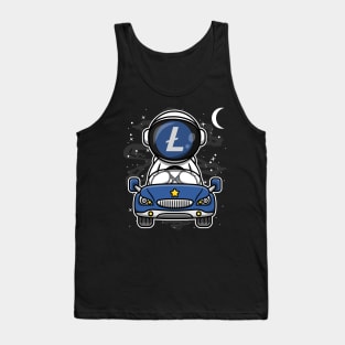 Astronaut Car Litecoin Lite Coin LTC To The Moon Crypto Token Cryptocurrency Wallet Birthday Gift For Men Women Kids Tank Top